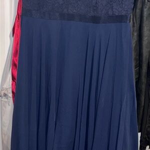 Miusol Dark Blue and Red High Low Dress